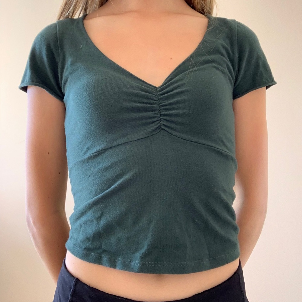 brandy melville forrest green gina top